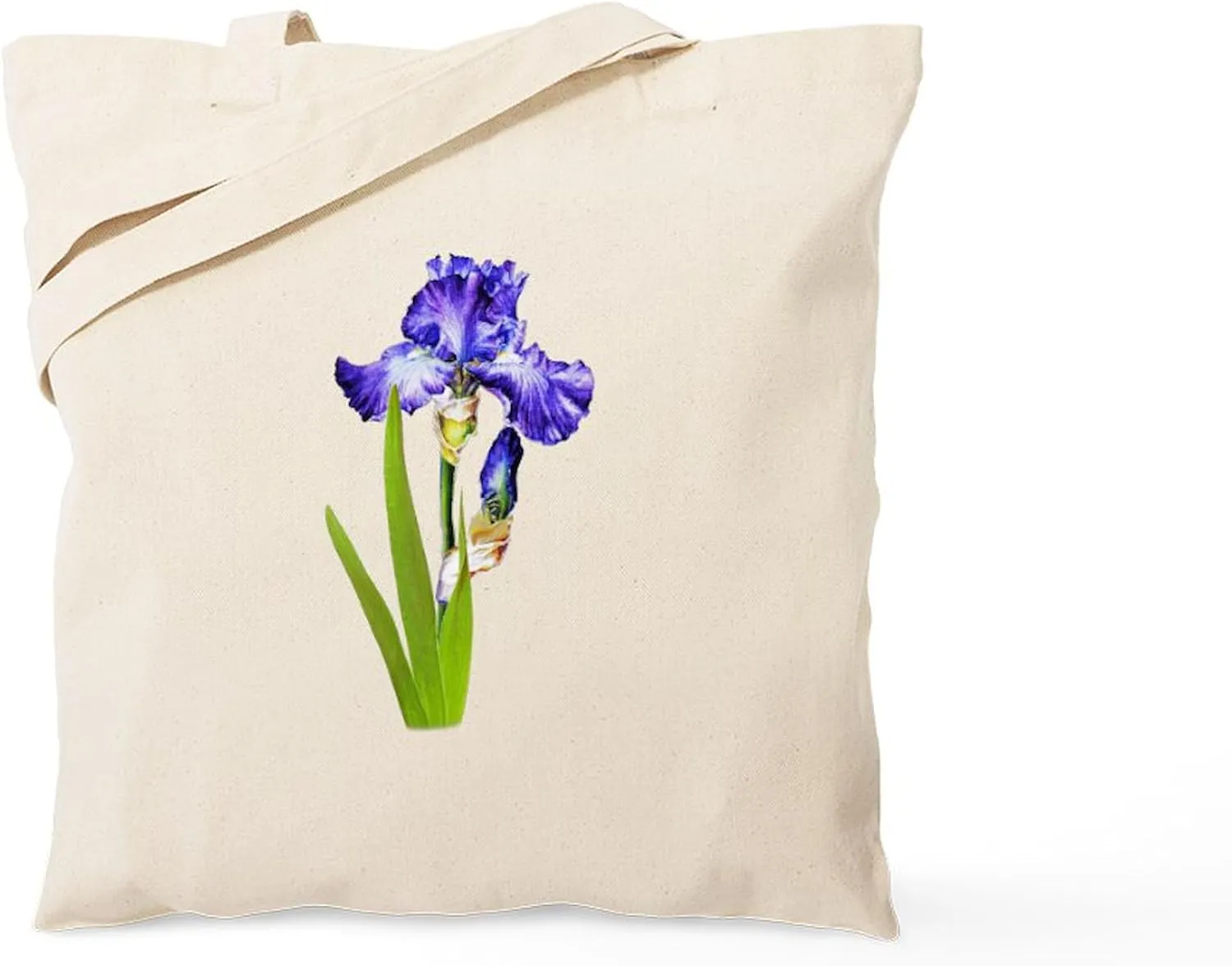 CafePress Purple Iris Tote Bag Natural Canvas Tote Bag, Reusable Shopping Bag