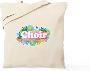 CafePress Retro Burst Choir Tote Bag Natural Canvas Tote Bag, Reusable Shopping Bag