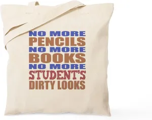 CafePress Teacher Retirement Gift Idea Tote Bag Natural Canvas Tote Bag, Reusable Shopping Bag