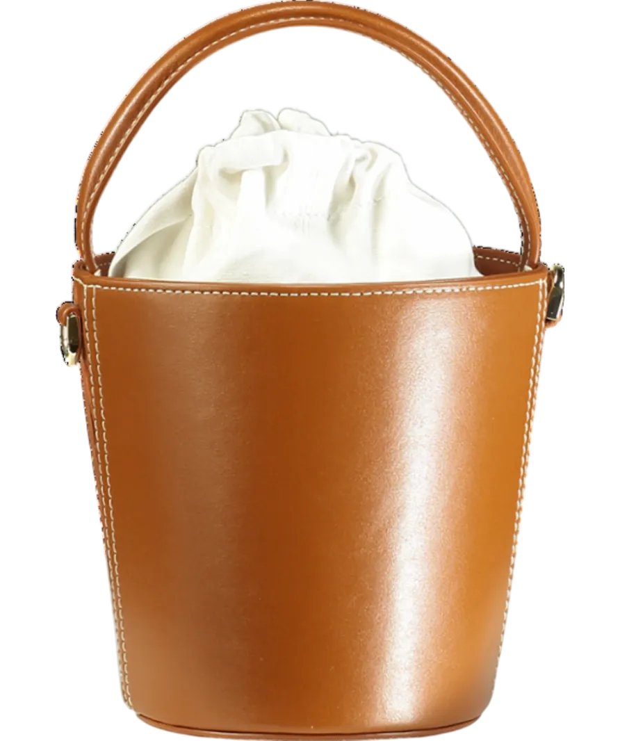 Cafun Brown Bucket Bag with shoulder strap