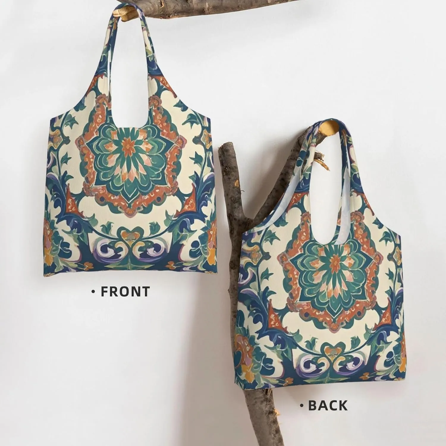 Canvas Tote Bag Reusable Grocery Bags Lightweight Handbag Color butterfly flower Tote Bag for Shopping Cloth Bags