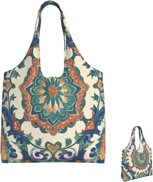 Canvas Tote Bag Reusable Grocery Bags Lightweight Handbag Color butterfly flower Tote Bag for Shopping Cloth Bags