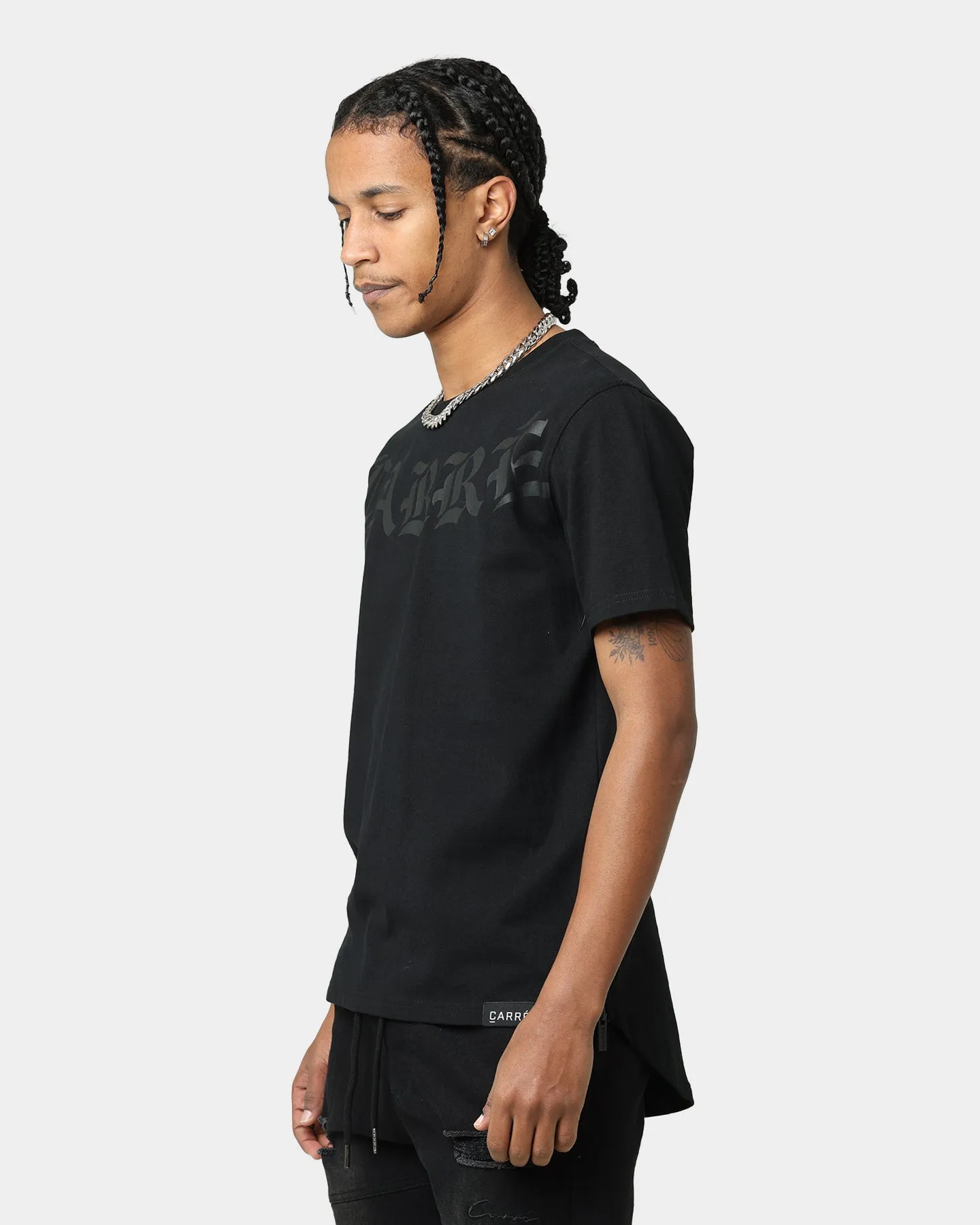 Carré Gothic Collar Droptail T-Shirt Black