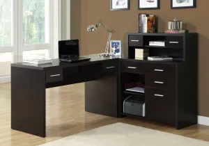 Computer Desk - Cappuccino Left Or Right Facing Corner