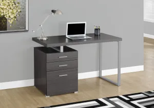 Computer Desk, Home Office, Laptop, Left, Right Set-up, Storage Drawers, 48"l, Work, Grey Laminate, Grey Metal, Contemporary, Modern