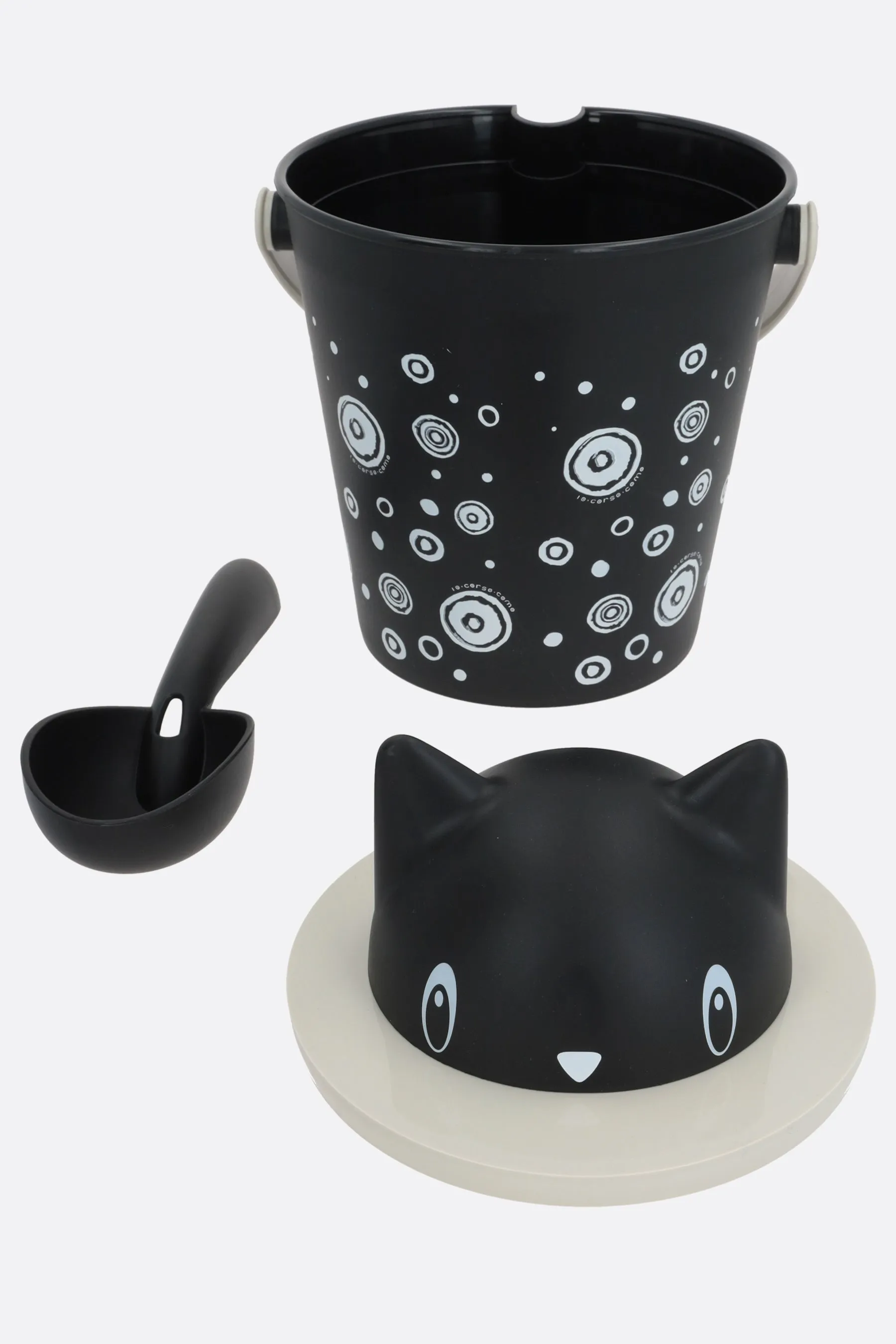 Crick recycled plastic dry cat food container