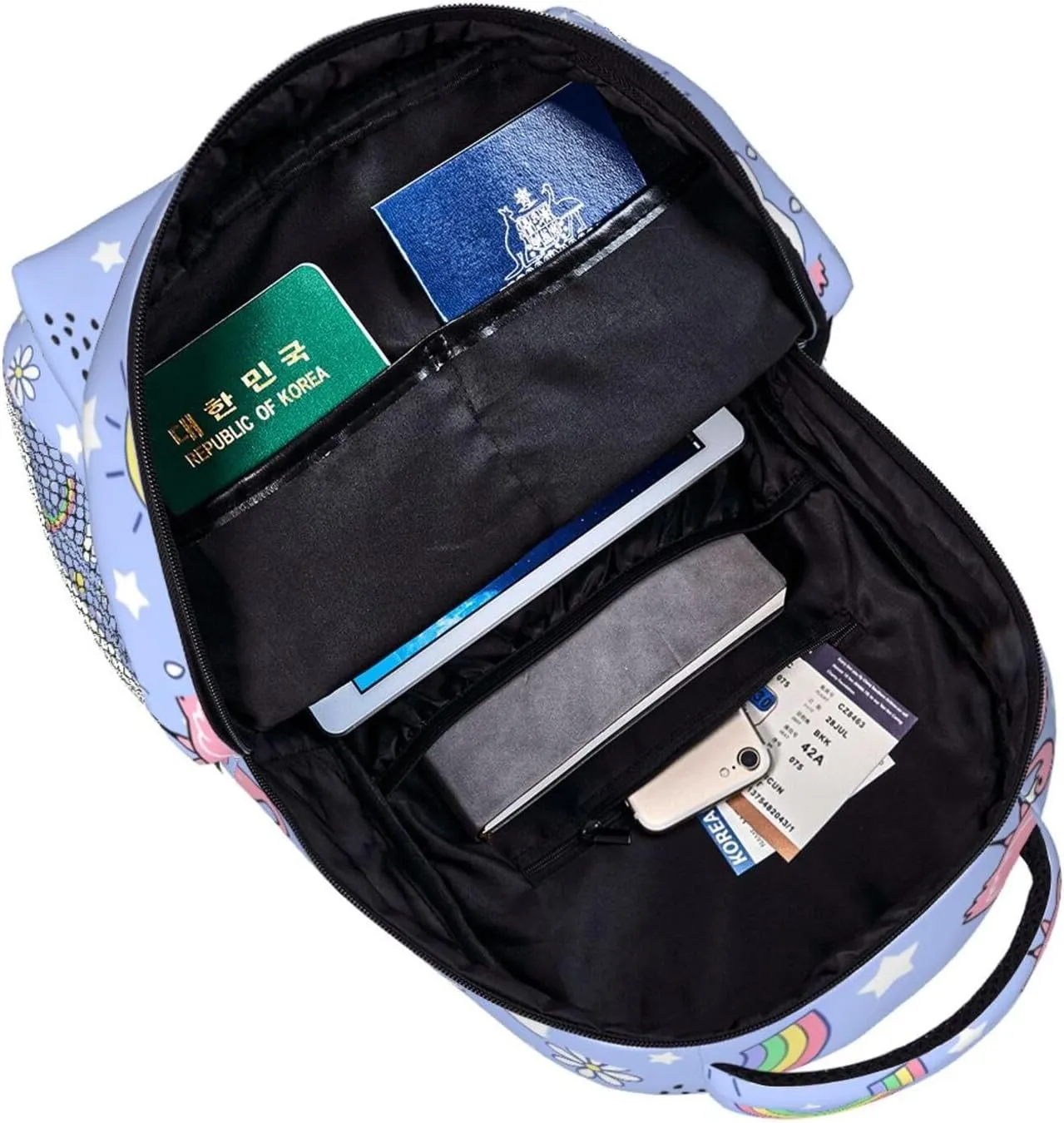 Cute Flamingo Backpack for Women Man Rainbow Lightweight Laptop Backpacks Book Bag Casual Daypacks for Hiking Travel College Office