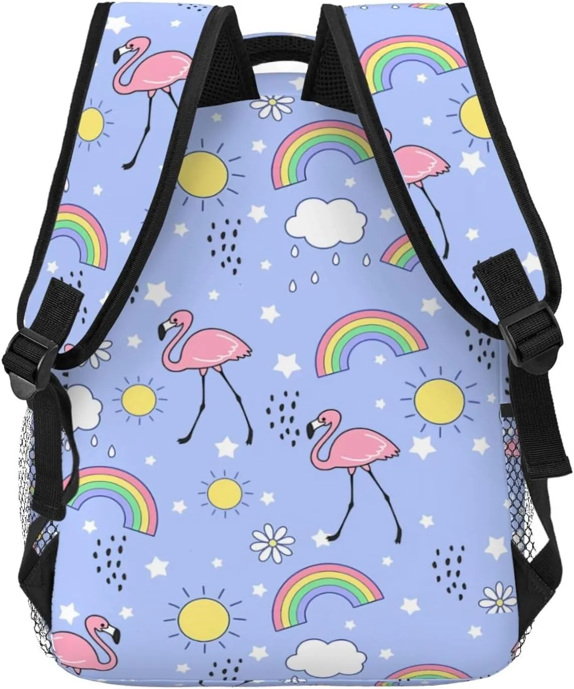 Cute Flamingo Backpack for Women Man Rainbow Lightweight Laptop Backpacks Book Bag Casual Daypacks for Hiking Travel College Office