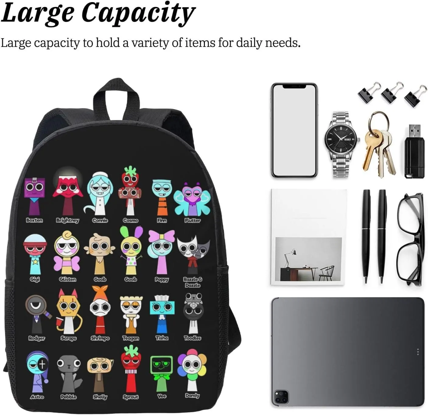Dandys World Backpack Lightweight Laptop Backpack Cute Travel Backpacks For Unisex 17in