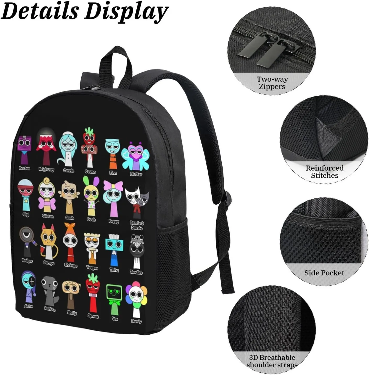 Dandys World Backpack Lightweight Laptop Backpack Cute Travel Backpacks For Unisex 17in