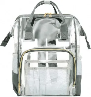 Designer Hollow Out Bag Bottle Bag Transparent Baby Bag Travel Backpack Gray