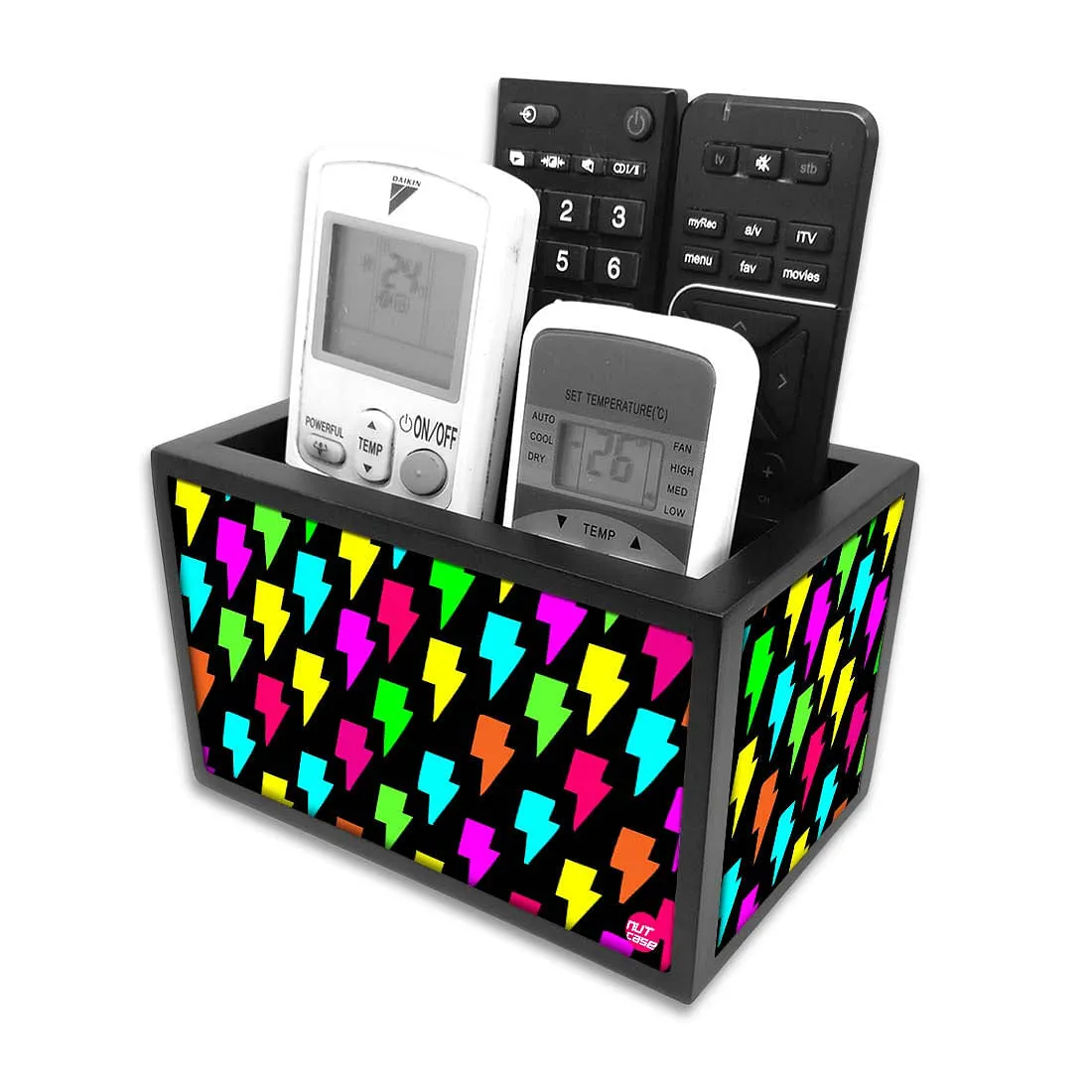 Designer Remote Holder for Table For TV / AC Remotes -  Lightning
