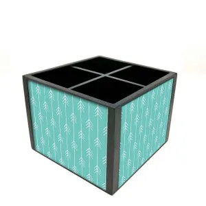 Desk Organizer For Stationery - Arrow Ends - Teal