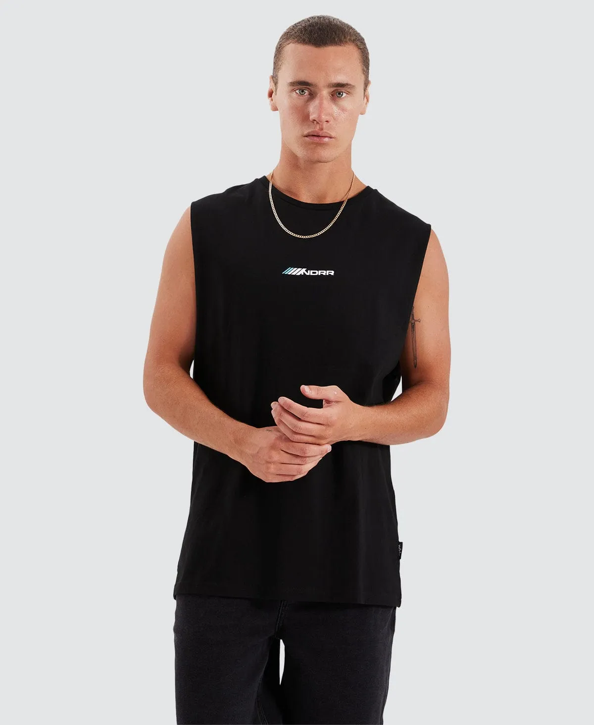 Detach Muscle Tee Black