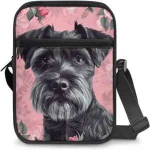 Dog Print Women's Crossbody Bags Waterproof Shoulder Bag Satchel Messenger Bags with Pockets