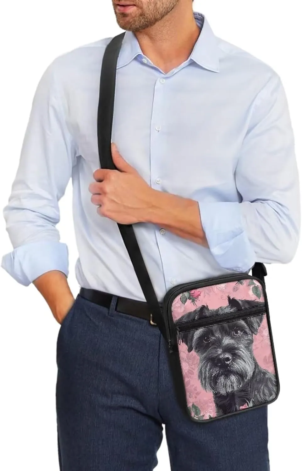 Dog Print Women's Crossbody Bags Waterproof Shoulder Bag Satchel Messenger Bags with Pockets