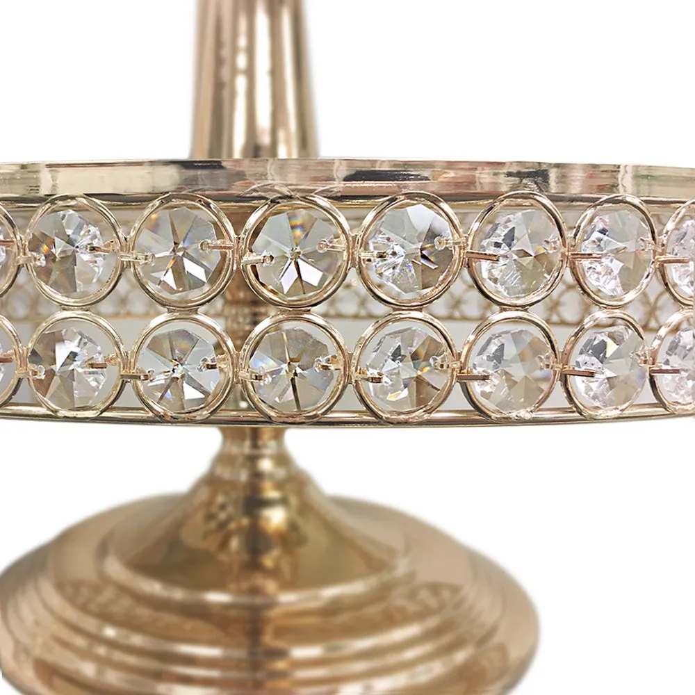 Double Layered Crystal Cake Stand Serving Tray