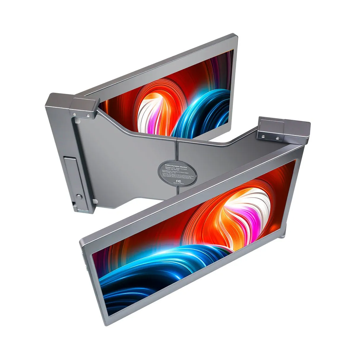 Dual Portable Triple Fold 1080P IPS FHD Monitor Screen Extender For Laptop 1 Cable for 2 Displays 11.6" 12“ 13.3" 14"