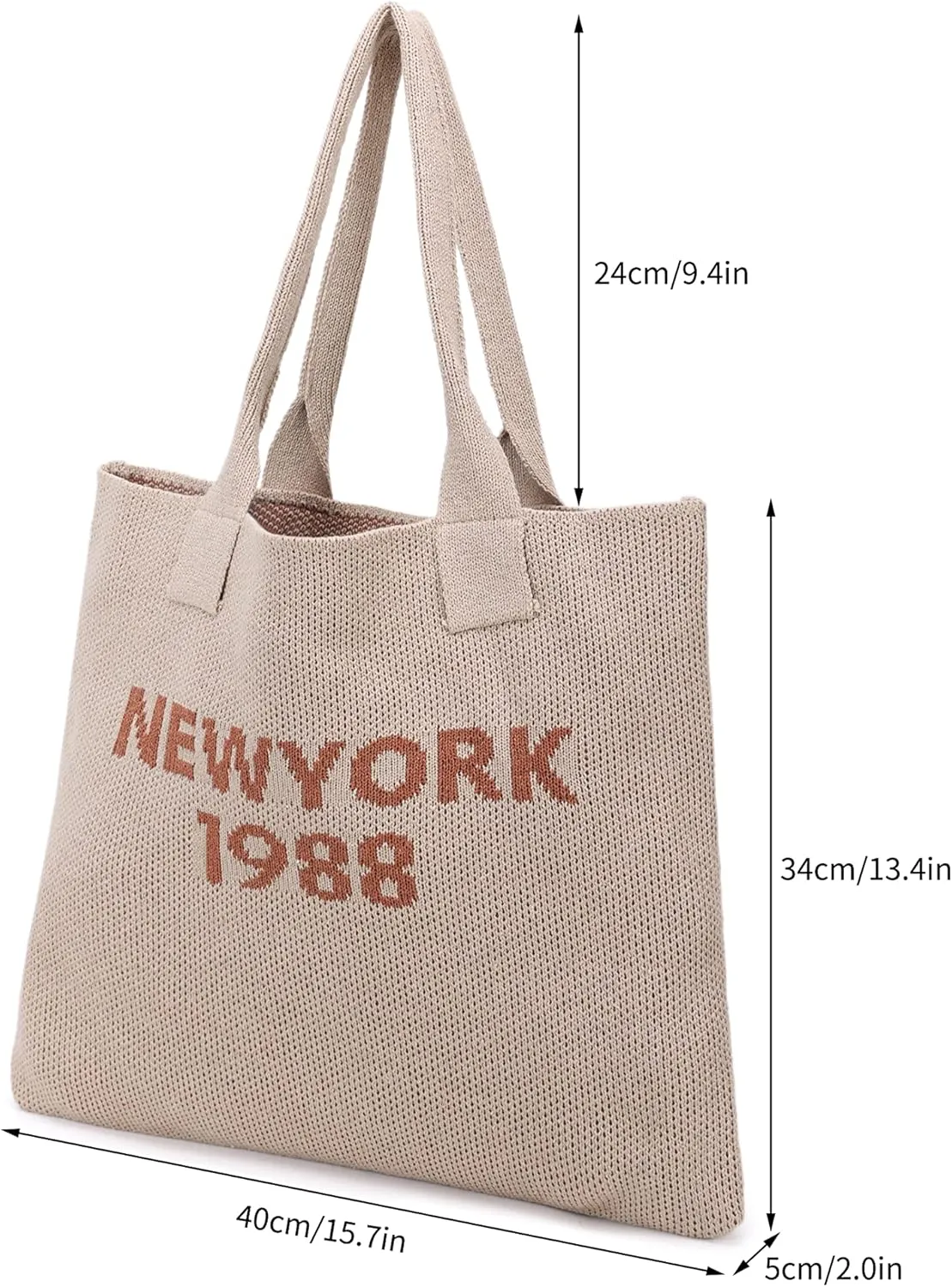 ENBEI Women's tote bags aesthetic Shoulder Handbags Hand crocheted Bags large Shoulder Shopping Bag large satchel cute Bag