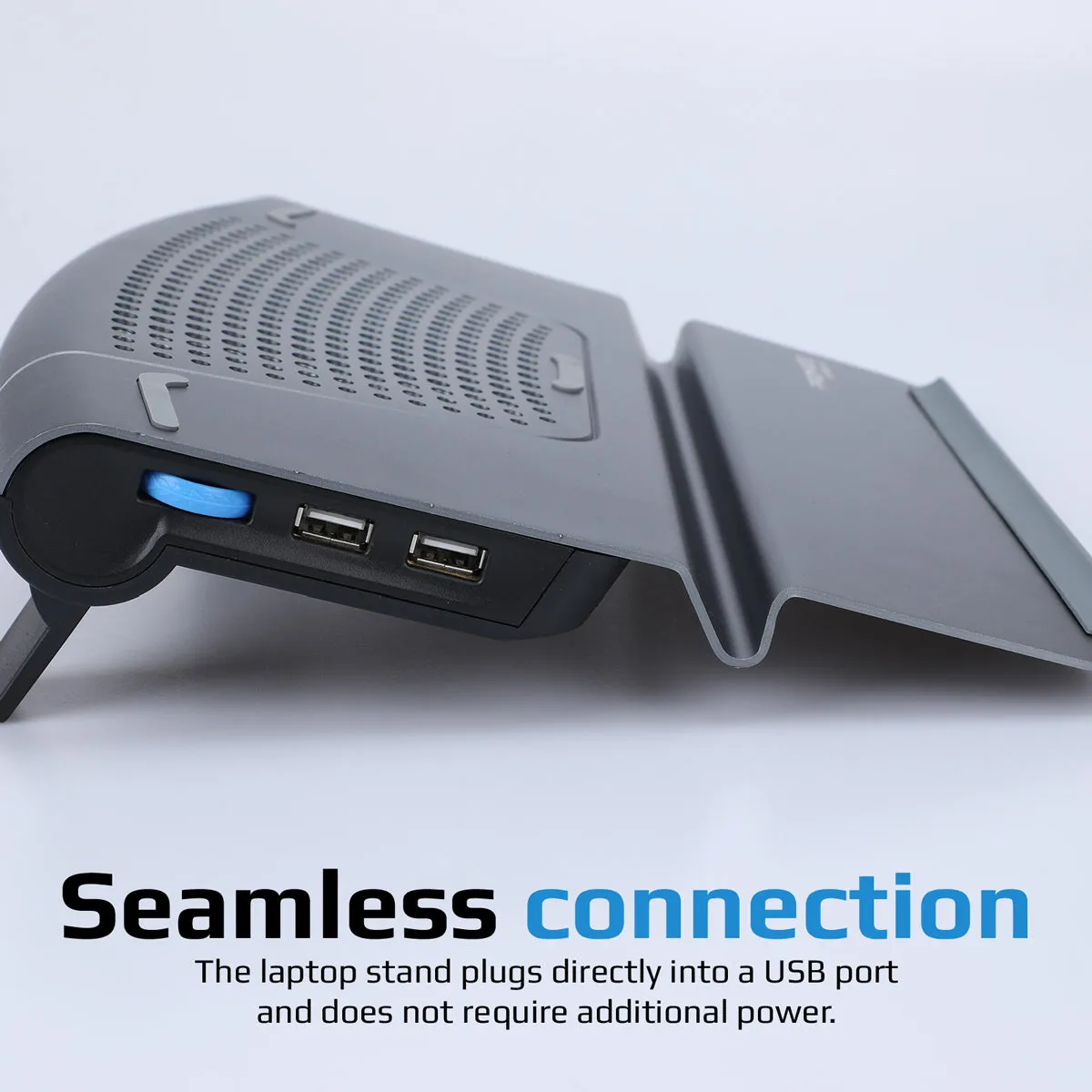 Ergonomic Multi-Level Aluminium Laptop Cooling Stand with Dual USB Ports