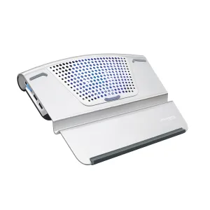 Ergonomic Multi-Level Aluminium Laptop Cooling Stand with Dual USB Ports