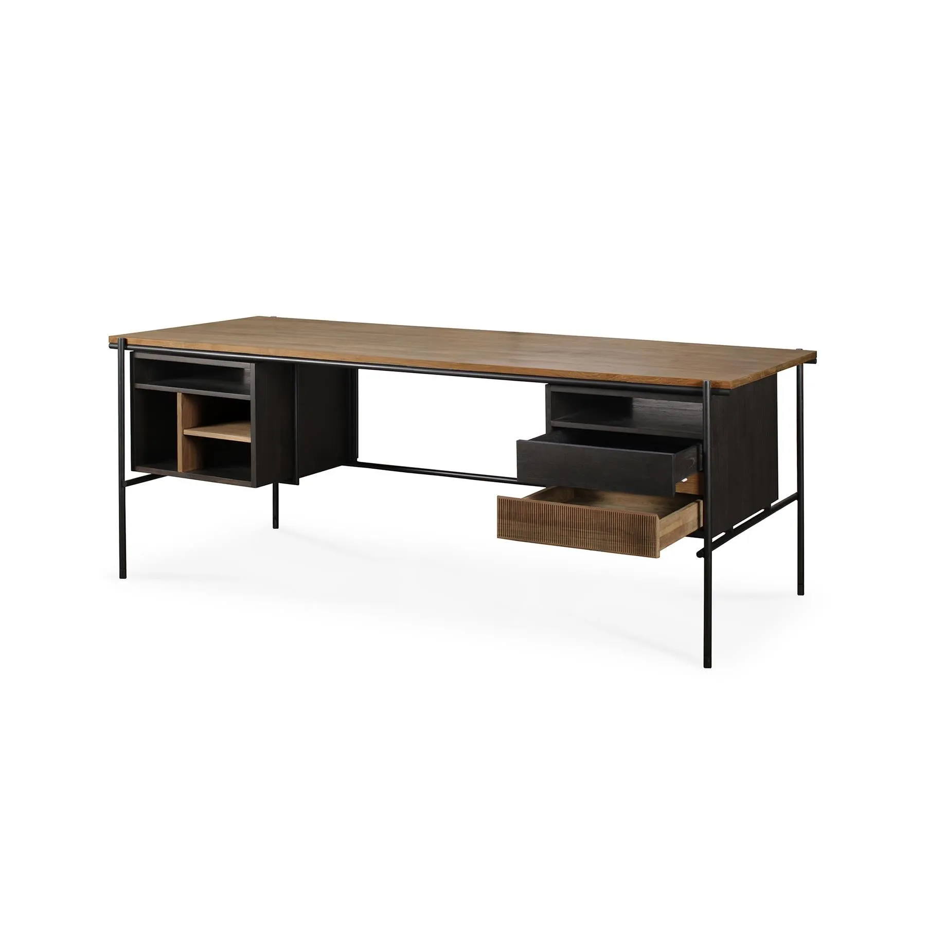 Ethnicraft Oscar Desk With 2 Drawers