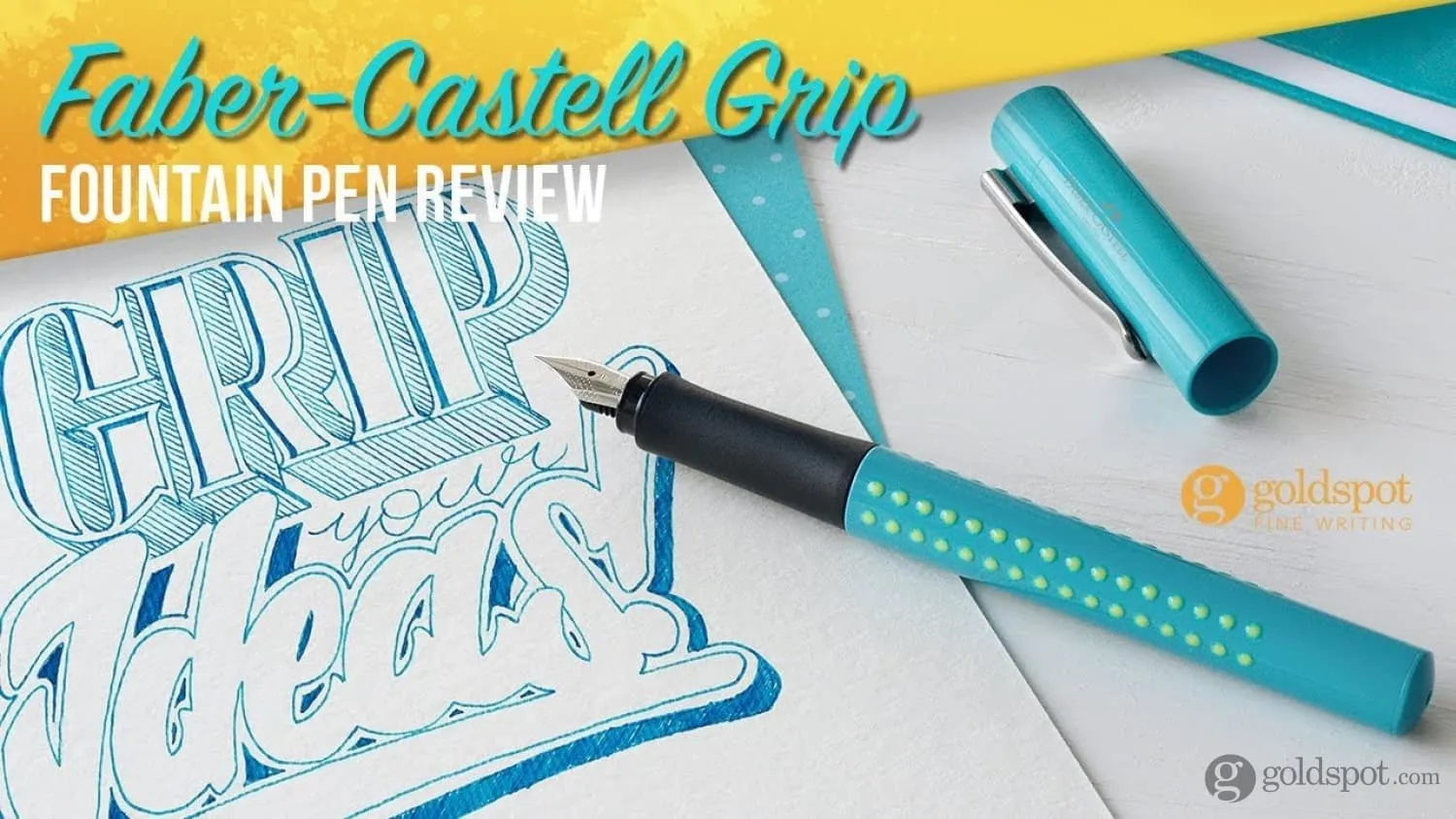 Faber Castell Grip 2011 Fountain Pen in Calligraphy Gift Set