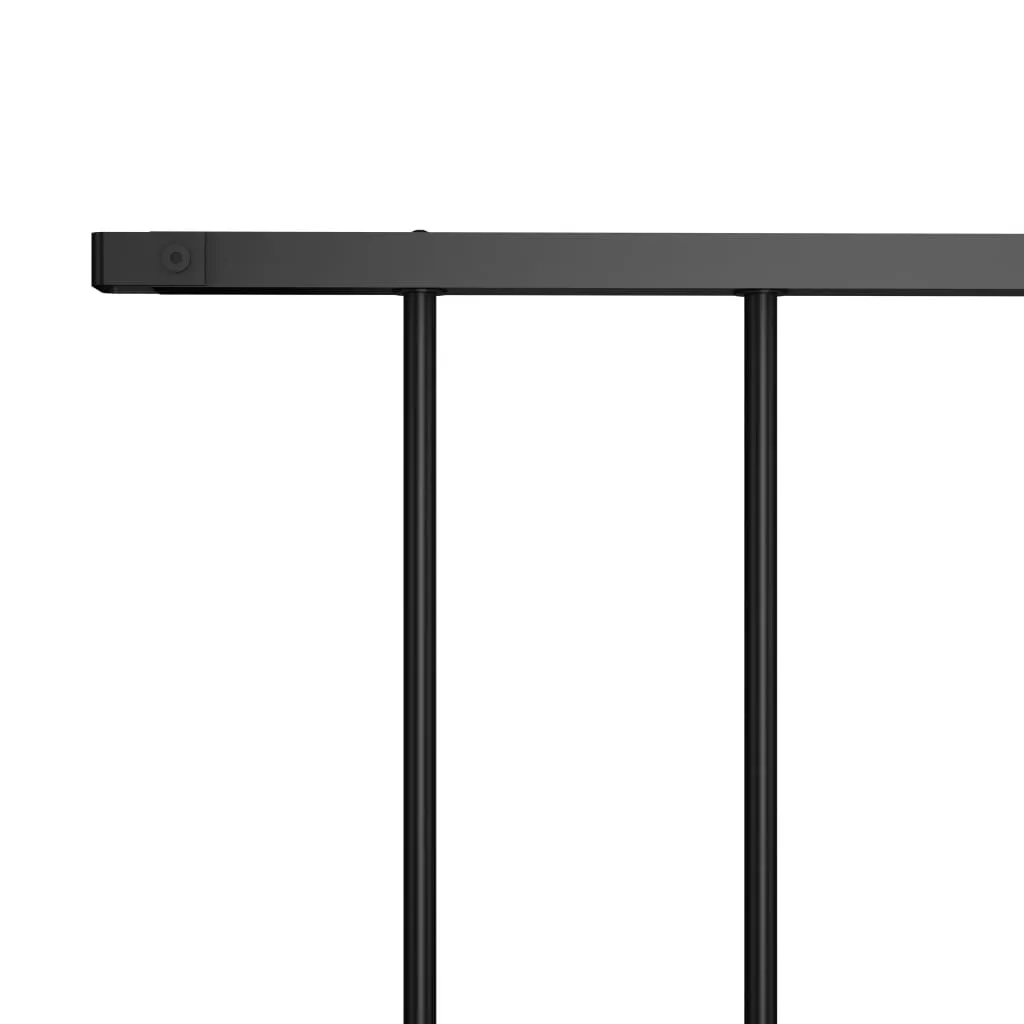 Fence Panel Powder-coated Steel 1.7x1.25 m Black