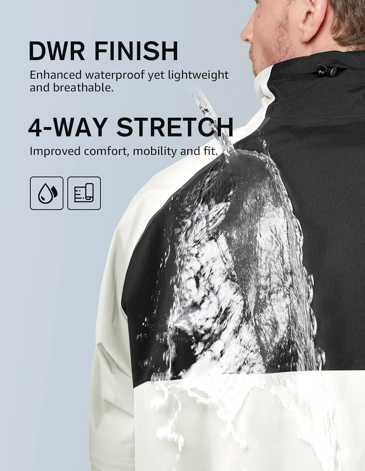 fit space Waterproof Golf Rain Suits for Men Performance Rain Jackets and Pants for All Sports