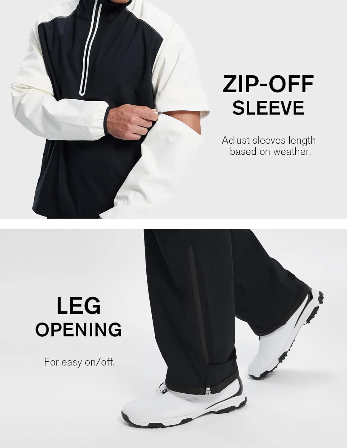 fit space Waterproof Golf Rain Suits for Men Performance Rain Jackets and Pants for All Sports