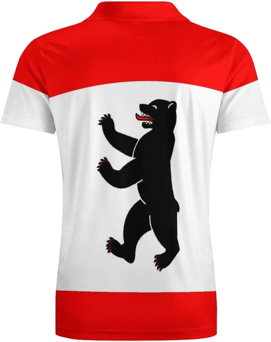 Flag of Berlin Germany Classic Polo Shirts for Men Quick Dry Short Sleeve Fit Golf Tees Casual Tops