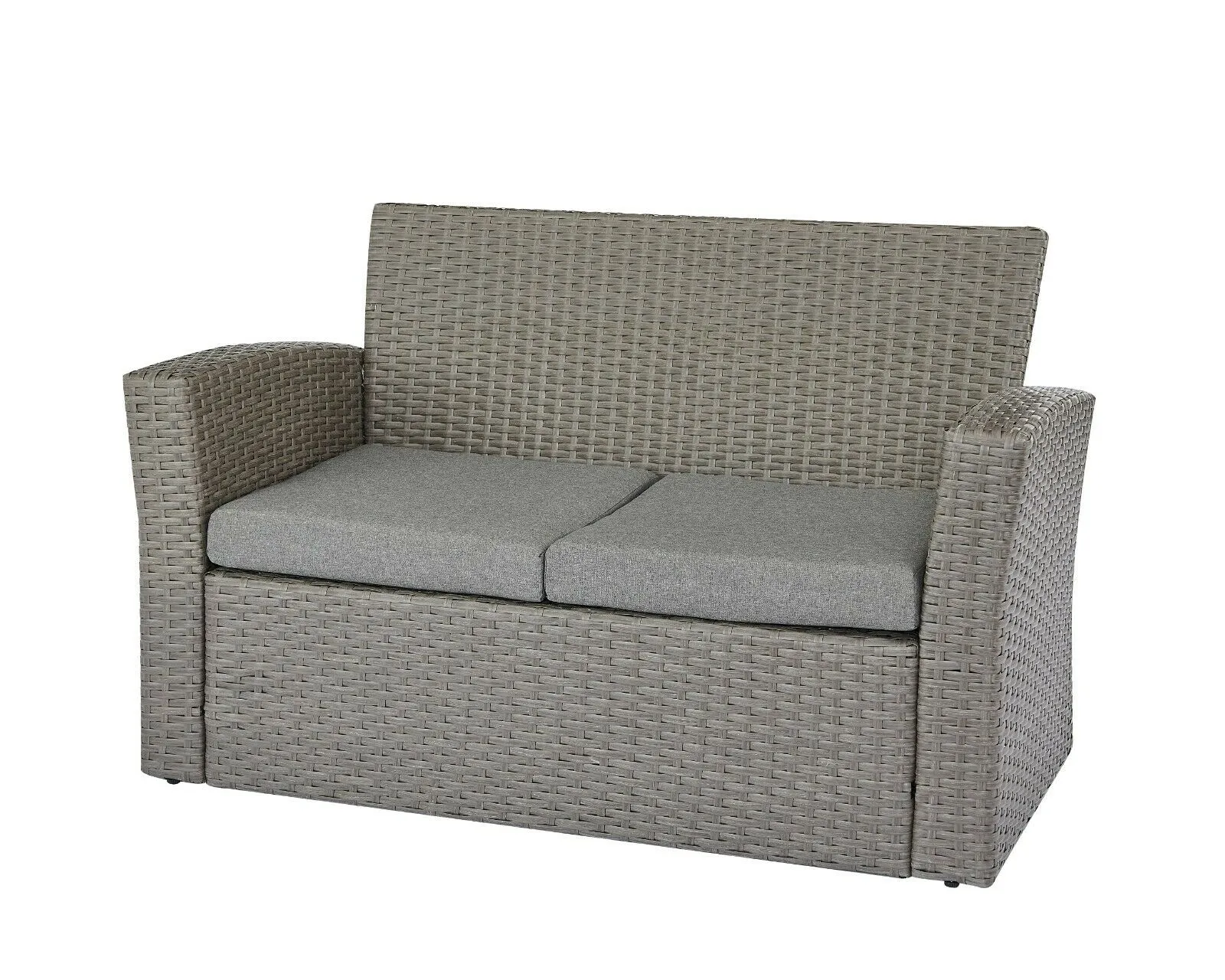 Florence 4 Piece Garden Lounger Set with Cover - Grey