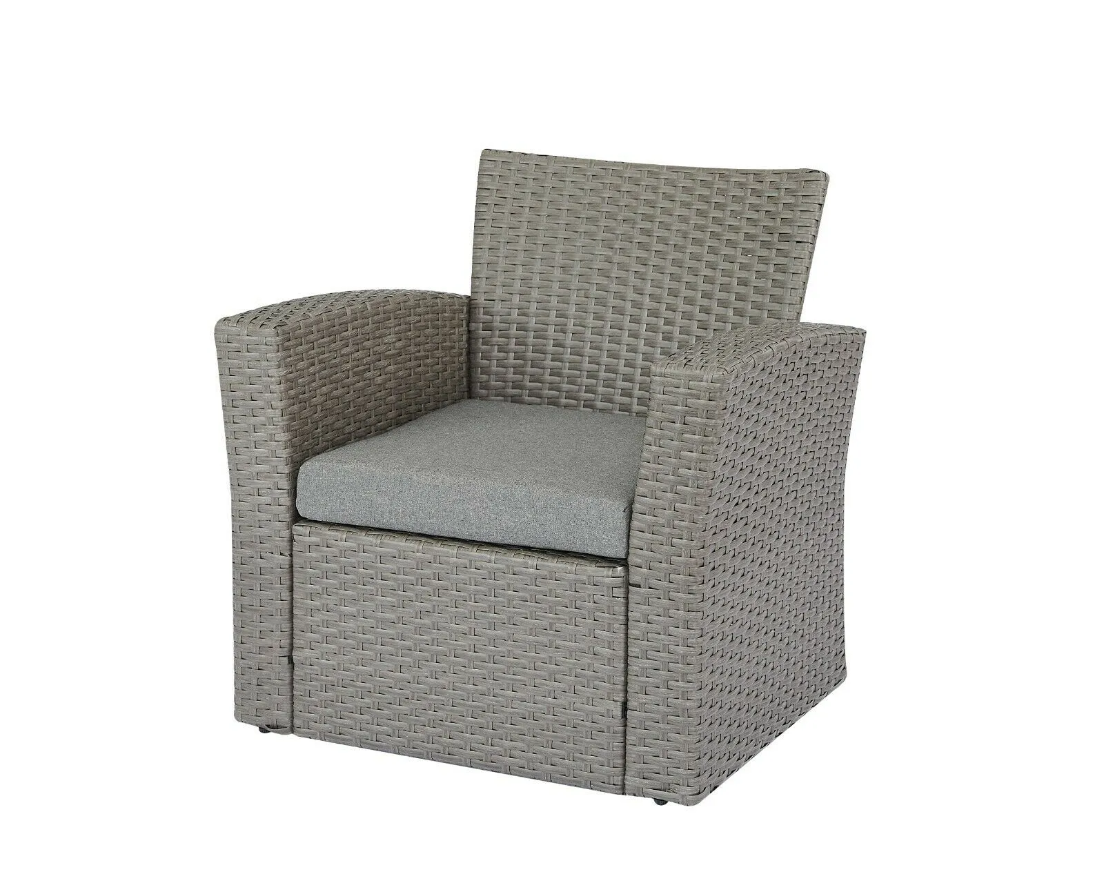 Florence 4 Piece Garden Lounger Set with Cover - Grey