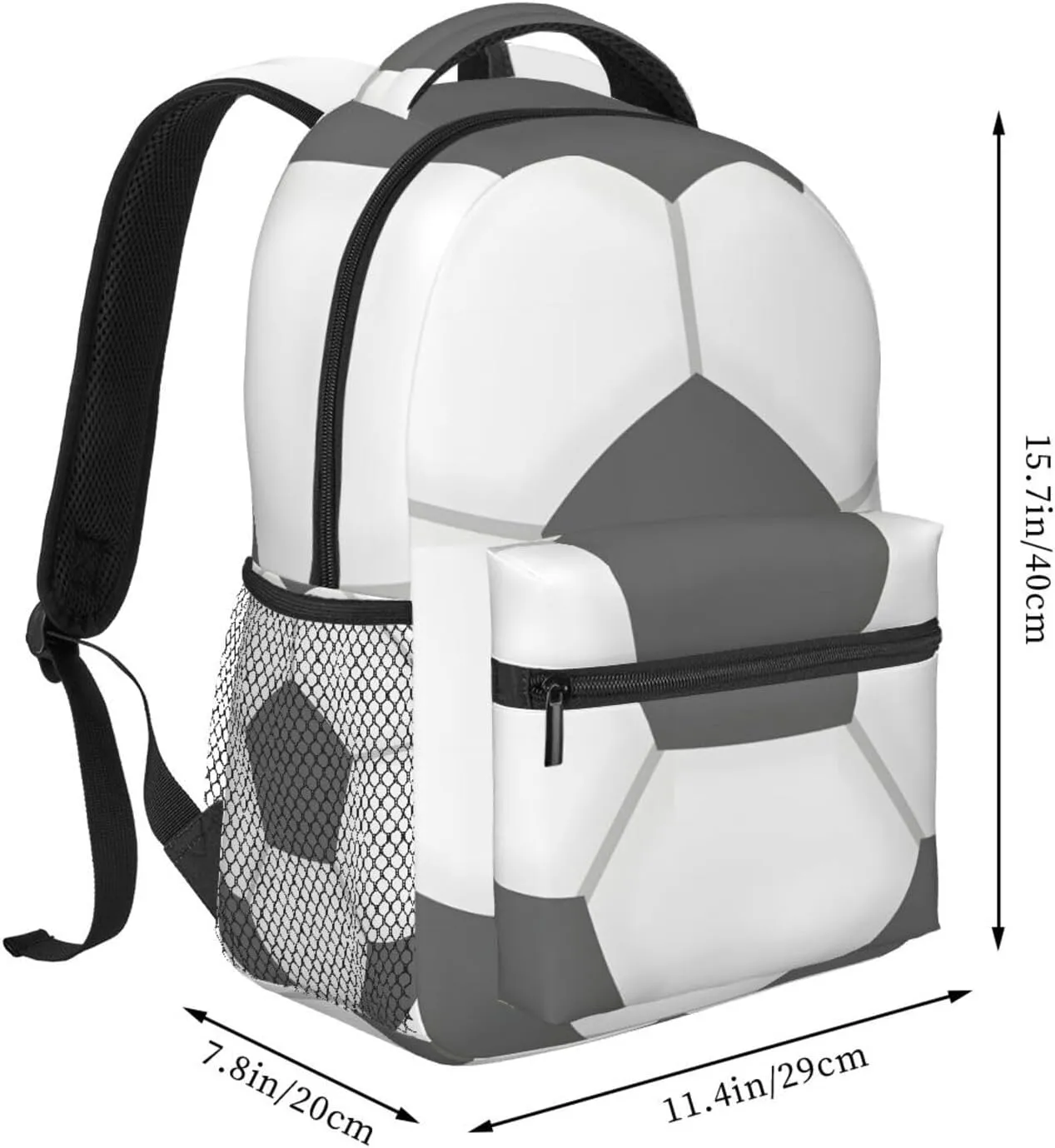 Football Travel Laptop Backpack Women Lightweight Backpack Adjustable College Backpack Fits 15.6 Inch Laptop Waterproof Travel Backpack for Women, Men, Travel -Soccer