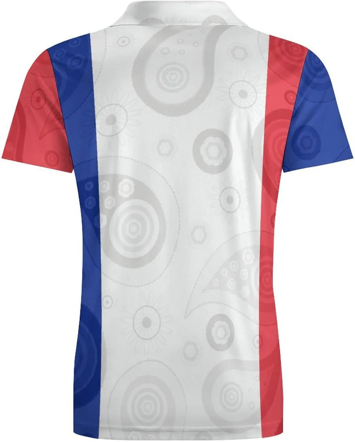 France Flag Paisley French Classic Polo Shirts for Men Quick Dry Short Sleeve Fit Golf Tees Casual Tops