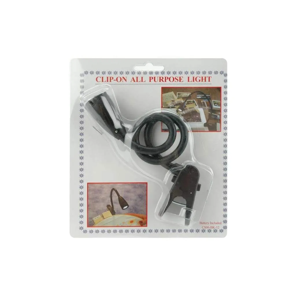 Frank A. Edmunds Clip-On All-Purpose Light Black*