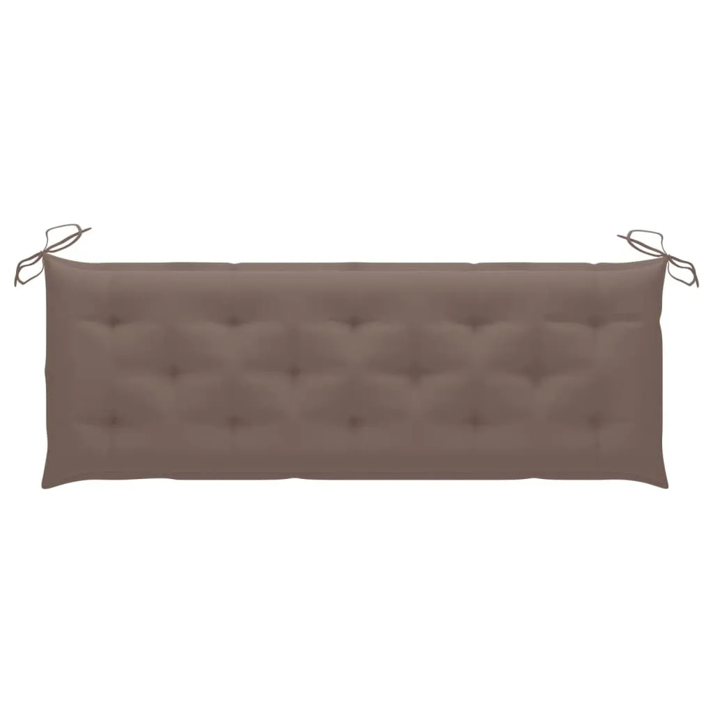 Garden Bench Cushion Taupe 150x50x7 cm Fabric