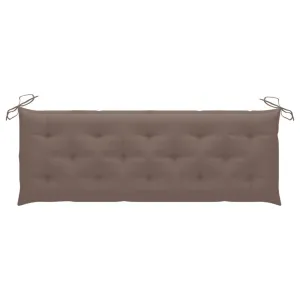 Garden Bench Cushion Taupe 150x50x7 cm Fabric
