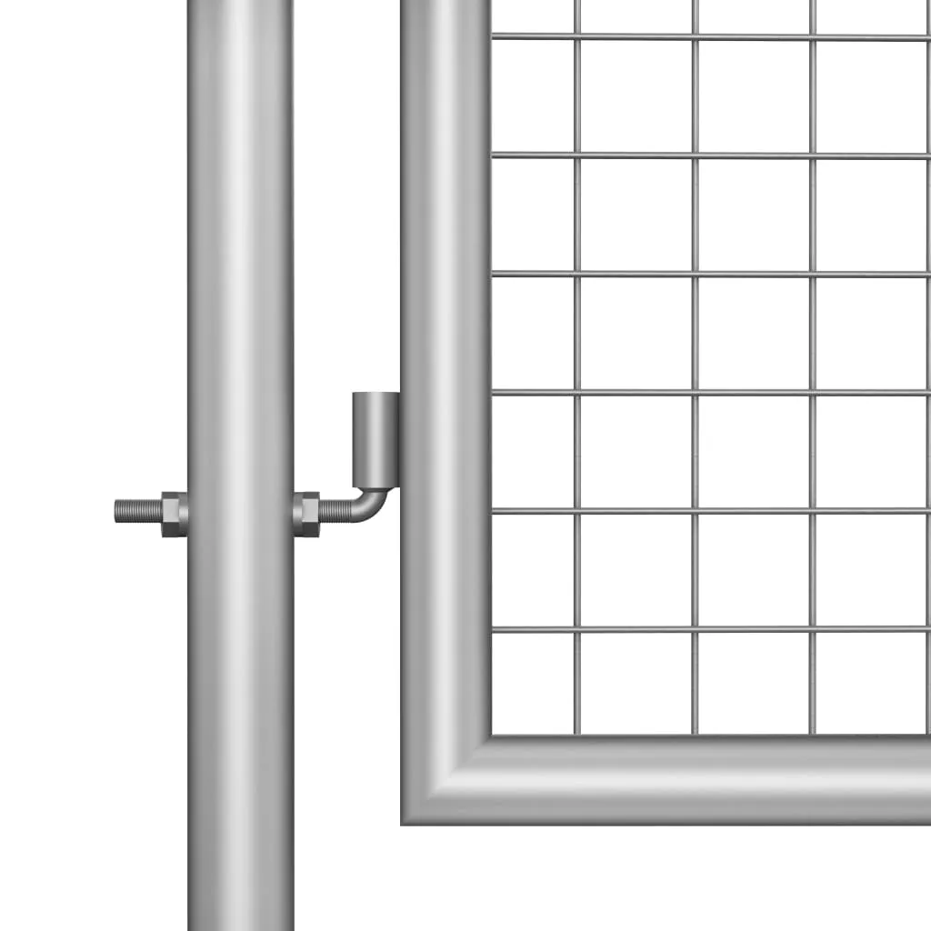 Garden Gate Galvanised Steel 105x200 cm Silver