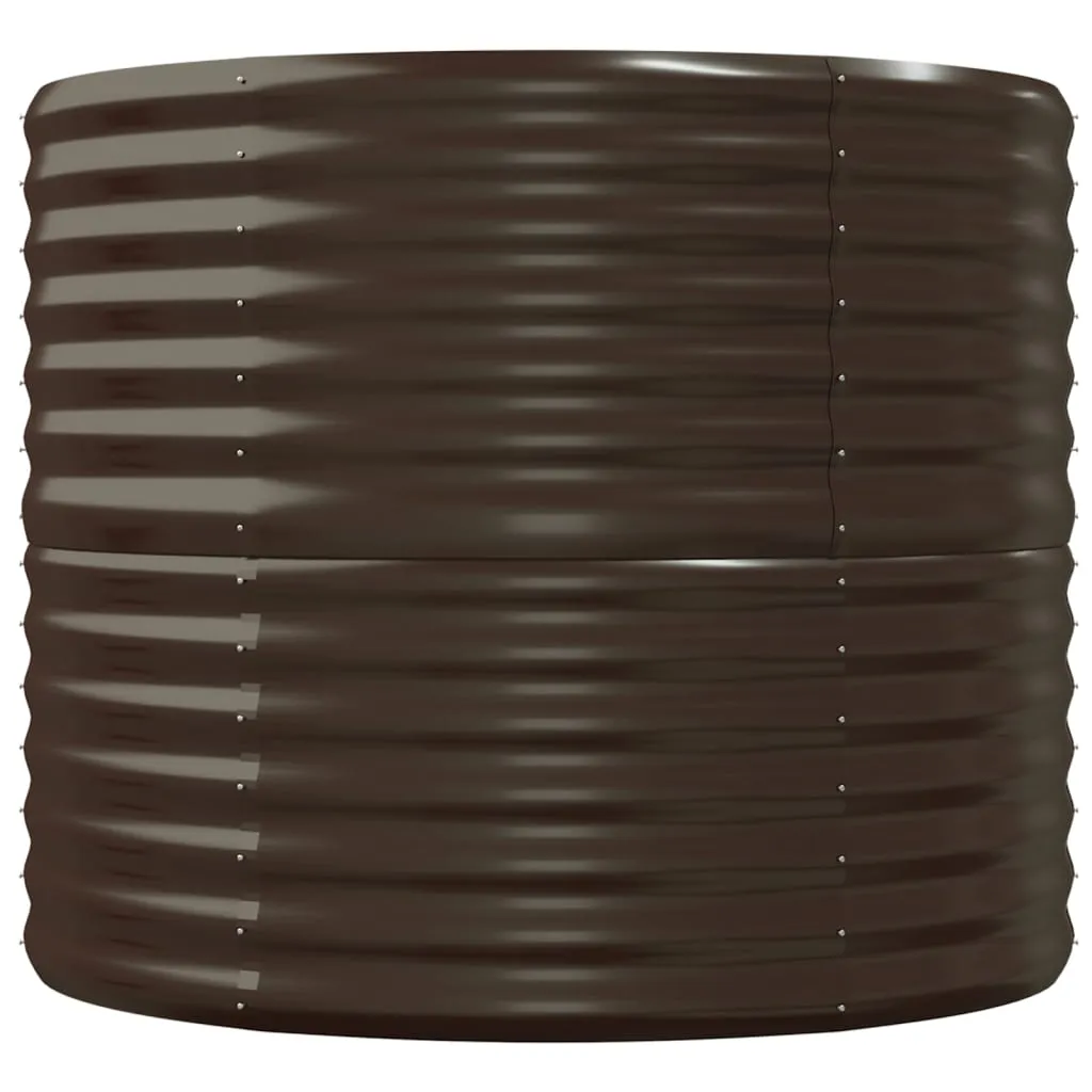 Garden Planter Powder-coated Steel 152x80x68 cm Brown