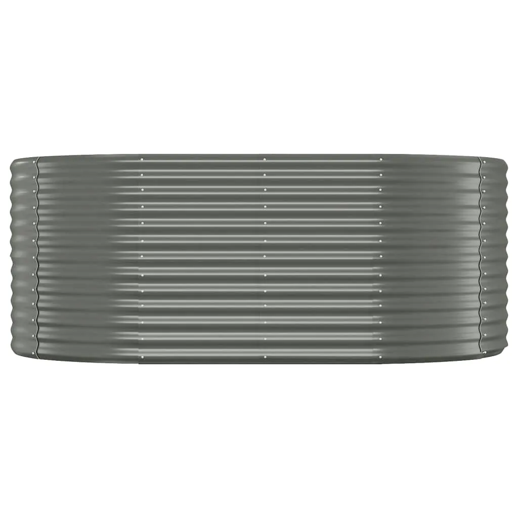 Garden Planter Powder-coated Steel 175x100x68 cm Grey