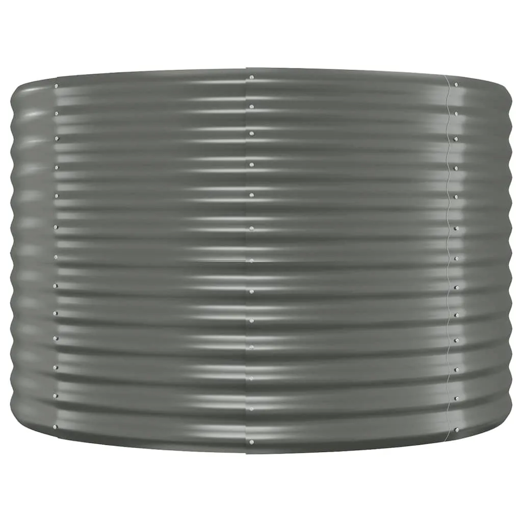 Garden Planter Powder-coated Steel 175x100x68 cm Grey