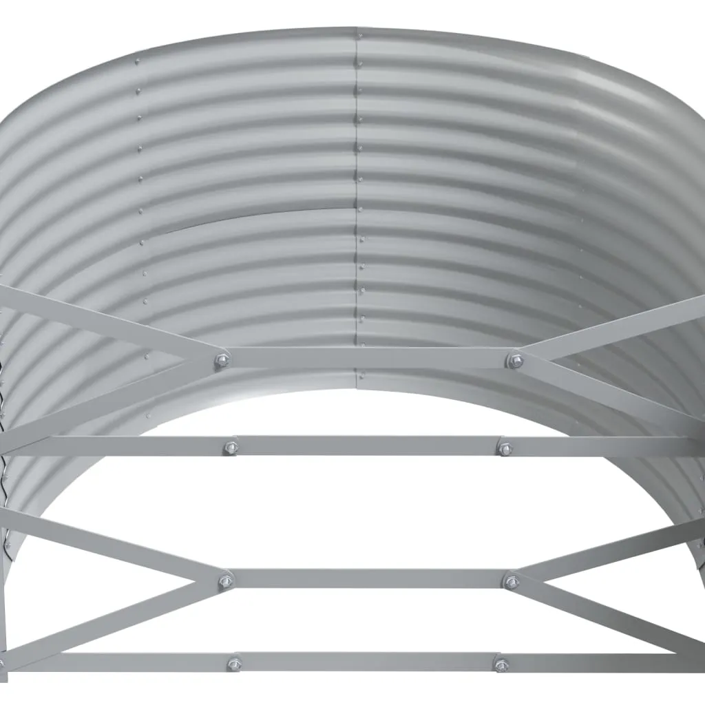 Garden Planter Powder-coated Steel 175x100x68 cm Grey