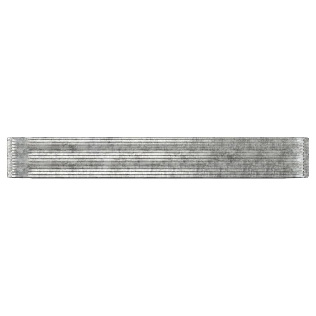 Garden Planter Powder-coated Steel 507x100x68 cm Silver
