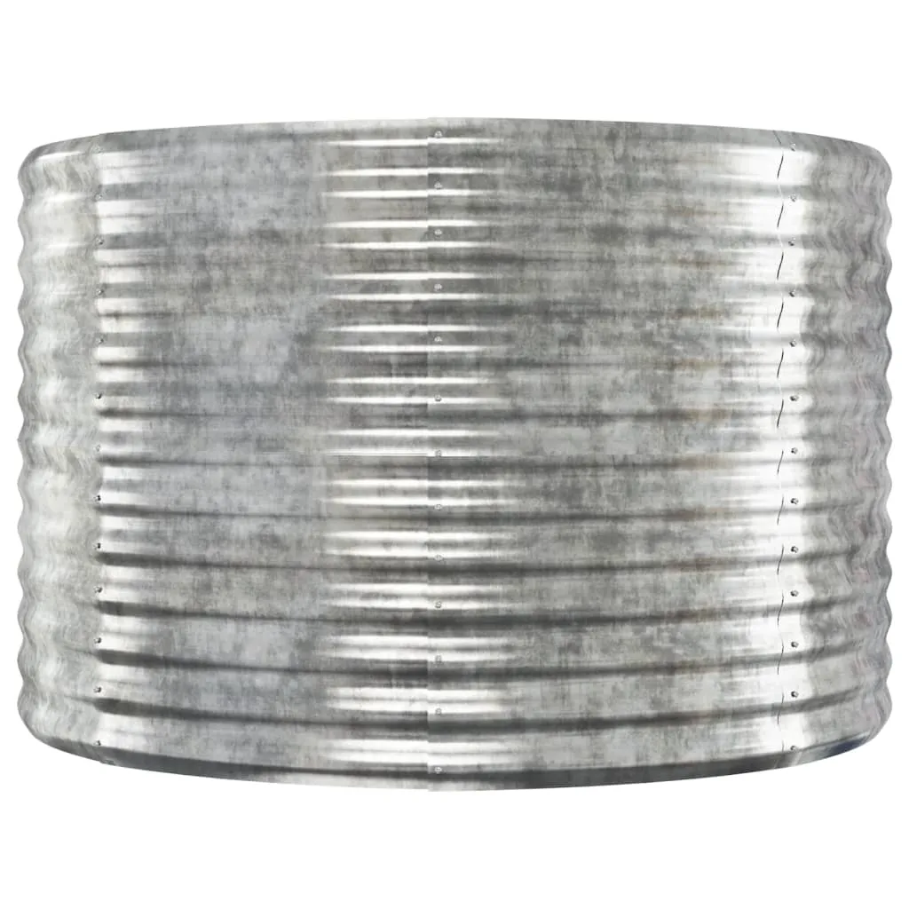 Garden Planter Powder-coated Steel 507x100x68 cm Silver
