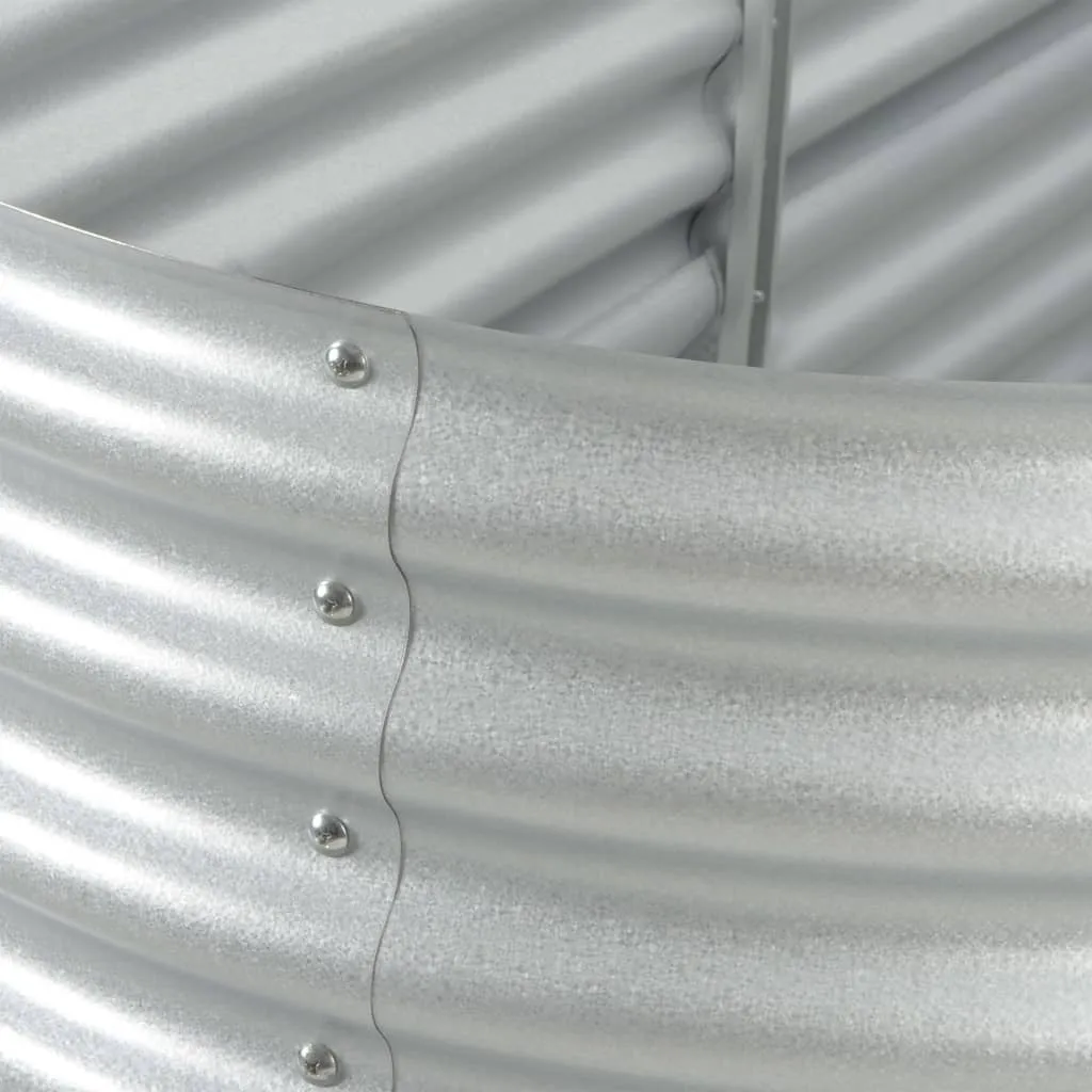 Garden Raised Bed 320x80x44 cm Galvanised Steel Silver