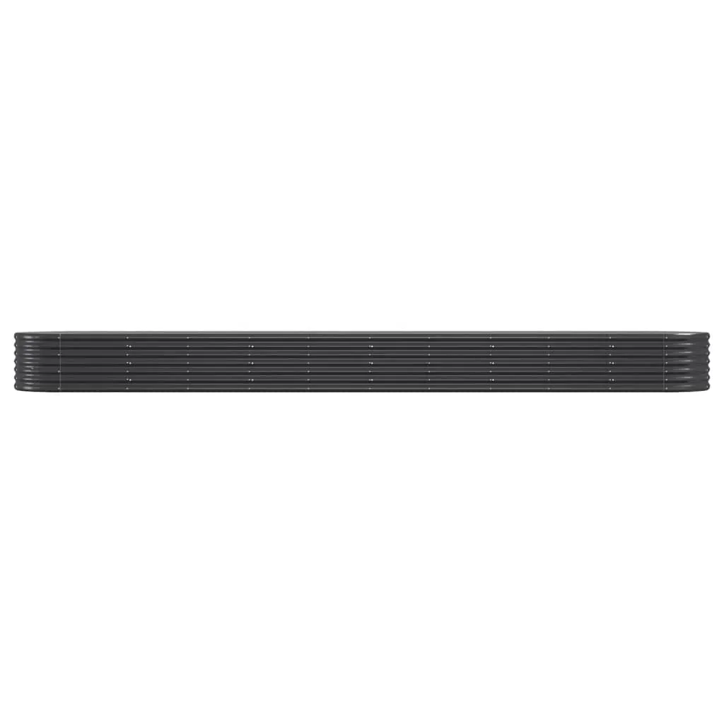 Garden Raised Bed Powder-coated Steel 440x80x36 cm Anthracite