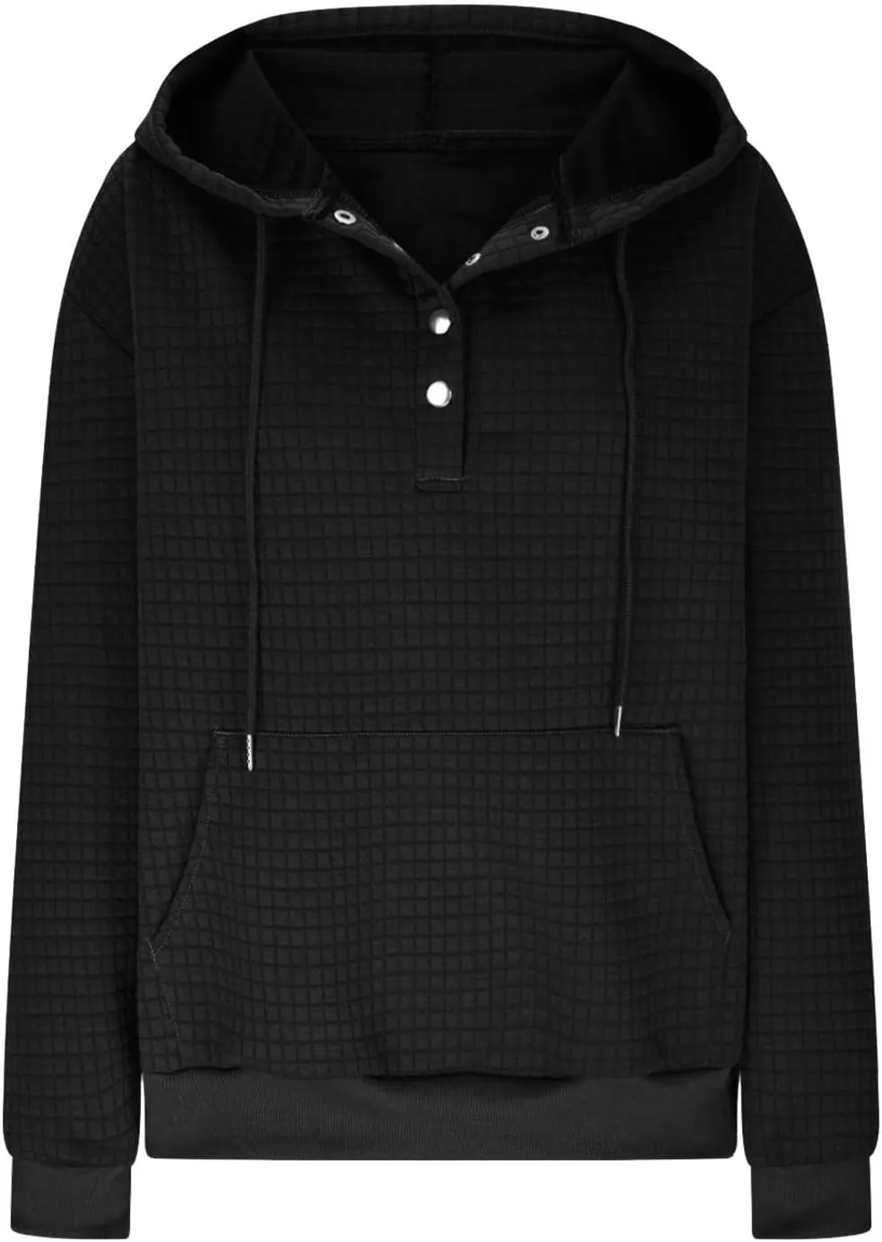 GOFULY Button Down Shirts For Women Fall Loose Oversized Hoodie Long Sleeve Drawstring Pockets Clothes Winter Solid Outfits