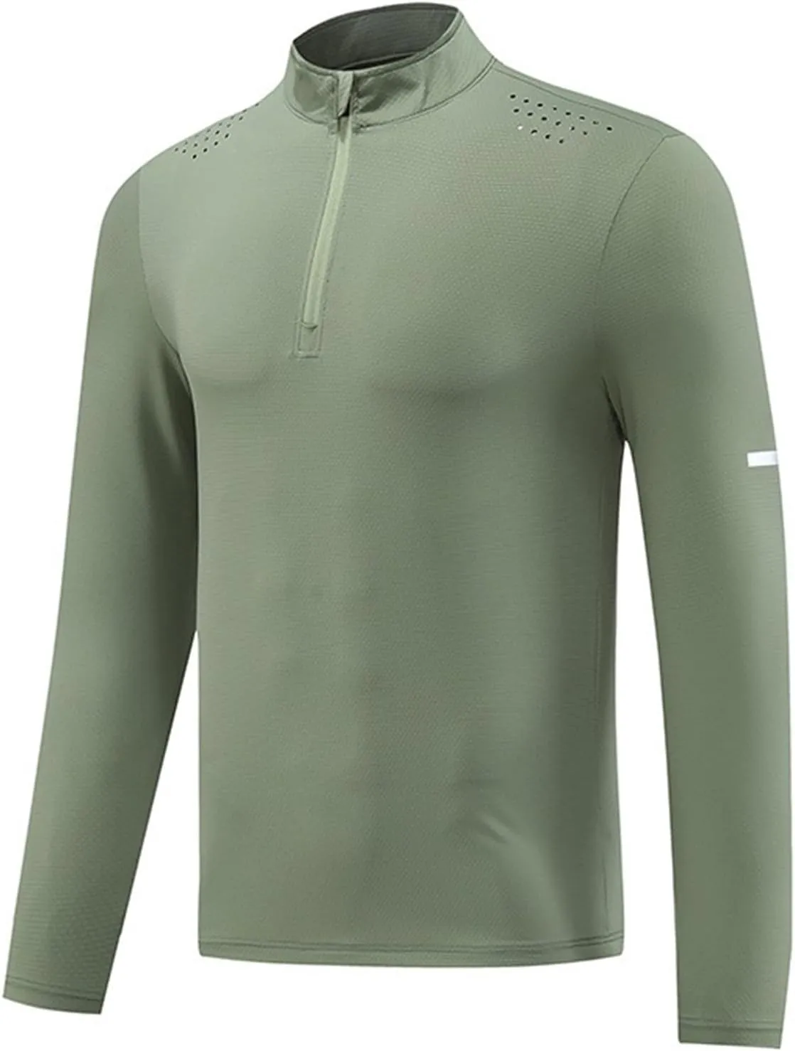 Golf Shirts Quick Dry Quarter Zip Sweatshirts Athletic Workout Gym Active Tees Moisture Wicking Long Sleeves Shirt
