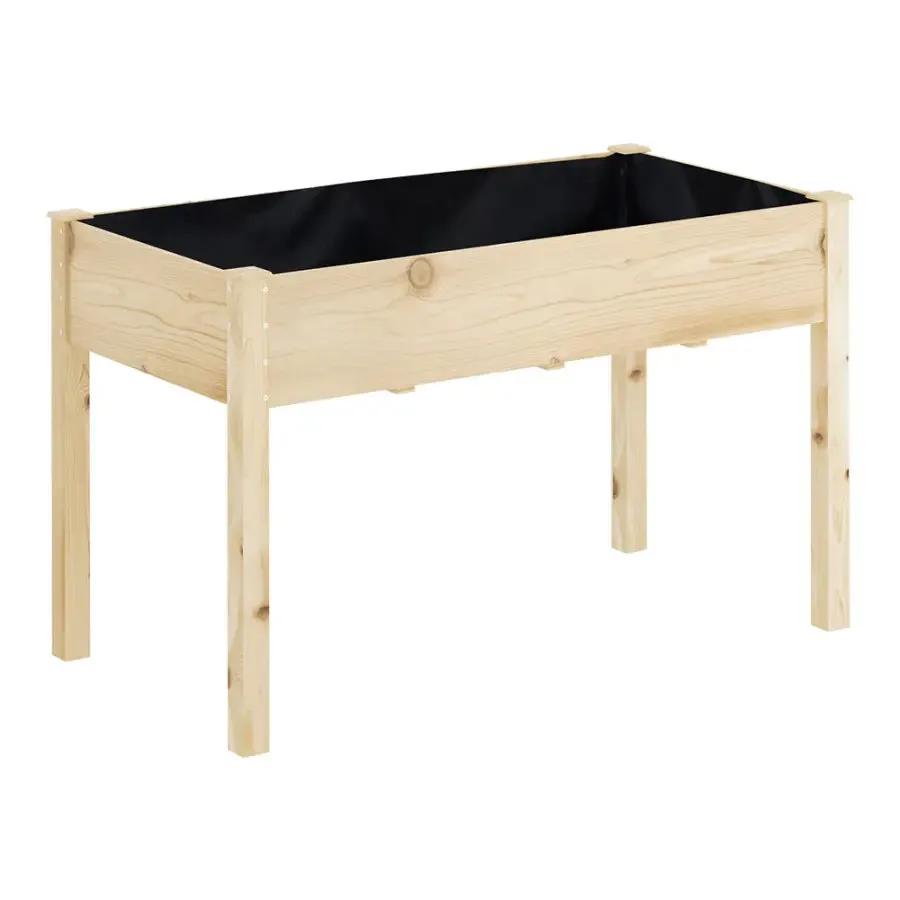 Green Fingers Garden Bed Raised Wooden Planter Box Vegetables 120x60x80cm